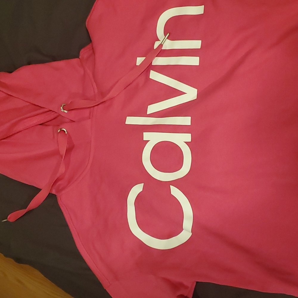 Pink Calvin Klein performance hoodie
